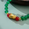 Link pulseiras 2024 ano chinês do dragão sorte pixiu pulseira para mulheres artesanal frisado ajustável amuleto amizade jóias