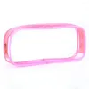 Simple Rectangle Transparent Zipper Pencil Case Waterproof Durable Stationery Box For Kids Boys Girls