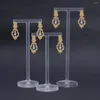 Smyckespåsar 3st/ set örhängen Stand Holder T-form Ear Studs Display Rack Tree Organizer (tunn version)