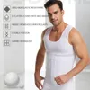 Mäns kroppssaxar korsett topp män kropp shapers magen kontroll tight t-shirt fitness elastisk skönhet buk tank toppar midje tränare formewear 231030