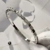 Brazalete de joyería exquisita europea, pulsera de serpiente de Fritillary blanca de Plata de Ley 925, joyería de lujo de marca de moda para mujer 231027