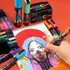 Маркеры Япония UNI на водной основе POSCA Серия маркеров для рисования граффити POP Плакат Рекламный маркер PC-3M 15/7/8 Набор цветов 231030