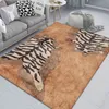 Simple modern light luxury living room carpet tea table blanket Green leopard bedroom bed blanket home covered with large carpet