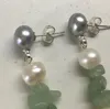 Dangle Earrings A Pair 7-8MM Gray White Pearl Jade Drop Earring Three Styles To Choose From