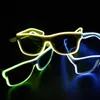 Super Brightness And High Quality Red Color El Wire Neon Light Glasses With Dc3v Battery Inverter