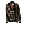 Cappotto cardigan Cardigan casual lavorato a maglia maglione allentato a maniche lunghe con design jacquard retrò da donna