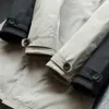 Мужские тренчи Ветрозащитное теплое пальто средней длины Мужская однотонная уличная одежда Водонепроницаемая ветрозащитная мужская свободная повседневная куртка в японском стиле 231027