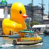 vendita all'ingrosso gigante gonfiabile giallo anatra di alta qualità 5 m acqua utilizzata grande galleggiante giocattolo di gomma fisso del fumetto per la promozione