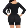 Shapers femininos bodysuit shapewear para controle de barriga sem costura manga longa topos corpo shaper cintura trainer firme