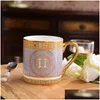 Tasses Tasse en céramique de Style européen tasse en porcelaine tasse bureau thé eau domestique petit déjeuner tasses à lait cadeau livraison directe maison jardin cuisine Dhras