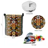 Waszakken Exotische kunst Ronde kleur Retro textuur Vuile mand Opvouwbare Home Organizer Kleding Kinderen Speelgoedopslag