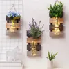 Vases hydroponiques tenture murale en verre Vase fleur Terrarium lampe chaîne conteneur planteur Pots maison jardin décoration