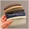 Accessoires de cheveux 20 dents bricolage en plastique inséré peigne mat chapeaux mode clip latéral givré pour les femmes livraison directe produits outils Dhpnm