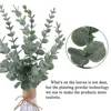 Torkade blommor 10st konstgjorda växter eukalyptus lämnar gröna bladgrenar för hem trädgård bröllop dekoration bukett mittpunkt 231030