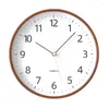 Zegary ścienne nordyckie zegar wiszący minimalistyczne sypialnia ciche drewniane zegarki bateria obsługiwana w okrągłym modnym wzniesieniu wystroju domu