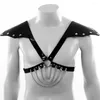 Belts PU Leather Hollow Bra Women Harness Belt Lingerie Sexy Panties Metal Chain Garter Punk Club Carnivals Rave Bondage Top Bustier