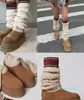 boot Classic Sweater Letter knit Tall Boots chestnut black platform booties knitted sock shoes