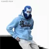 Sweats à capuche pour hommes Sweatshirts Motif imprimé brodé américain Full Zip Hommes Harajuku High Street Y2K Sweat à capuche surdimensionné Hip Hop Goth Femmes Veste T231030