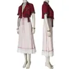 Cosplay adulto feminino final fantasia vii remake cosplay traje aerith lindo vestido festa de halloween roupa exterior