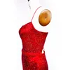 Party Dresses Finove Candy Red Color Evening Beading Sling No Sleeveless Off The Shoulder Sex Appeal Women Arrived 2023