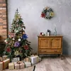 Fleurs décoratives 12 pièces 16cm paillettes artificielles noël arbre de noël ornements joyeux décorations pour la maison année décor Navidad
