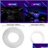 Decorative Lights 6 In 1 6M Rgb Led Car Interior Ambient Light Fiber Optic Strips With App Control Atmosphere Decorative Lamp228V Drop Dhtnb