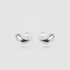 Stud Earrings 2023 Cute Pearl Studs Vintage For Women Girl Eardrop Minimalist Tiny Heart Shape Wedding Fashion Jewelry