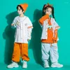 Ensembles de vêtements Hip Hop Boys Veste à manches courtes Street Dance Cargo Pantalon Filles Jazz Cool Top Streetwear Costumes pour enfants Manteau pour enfants Vêtements