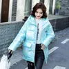 Trenchs de femmes manteaux belle veste d'hiver Parkas vers le bas vestes en coton femme brillant à capuche rembourré Parka vêtements d'extérieur pardessus femmes