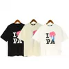 Palms Palm Angel PA Harajuku 23SS Lente I LOVE PA Brief Afdrukken Logo Luxe T-shirt Losse oversize hiphop Unisex korte mouw Tees Angels 2025 GOJ