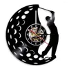 Wandklokken Speel Golf Klok Club Teken Decor Modern Design Record Horloge Uniek cadeau voor fans