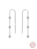 Dangle Earrings Canner 925 Sterling Silver Chain Earrring Vintage Long Thread Tassel Drop Earring for Women Glossy Pendientes Colgantes 2023