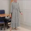 Ethnic Clothing Party Dresses O Neck Women 2023 Lace Elegant Turkey Eid Muslim Maxi Dress Jalabiya Ramadan Abayas Caftan Kaftan Vestidos