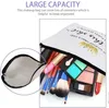 10st cosmetische tassen sublimatie DIY witte blanco patchwork zwart katoen linnen vierkante make-up tas