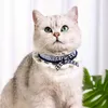 Hundhalsar 4 storlekar Pet Cat Collar Wear Strong Sticked Scarf Cute Lägg till en touch av eleganshandkrok Bog slips