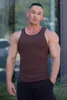 Herren Tank Tops Weste Fitness Cool Summer BIN Eisseide gerippt ärmelloses Top Gym Slim Casual Unterhemd Geschenk 7 Farben