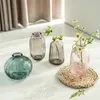 Vases Vase en verre plateau nordique Transparent minimaliste luxe salon décoration Funky bureau esthétique Florero cadeaux de ménage