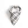 Écharpe triangulaire pour animaux de compagnie, ruban de liaison, serviette d'eau pour la bouche, bandes pour chiens, double couche, style britannique écossais