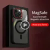 Luxus Klar HD Telefon Fall Für iPhone 14 13 12 11 15 Pro Max Funda Magnetische Magsafe Drahtlose Aufladen stoßfest Handy Abdeckung