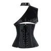 Bustini Corsetti Sladuo Vintage Gothic Donna Plus Size 6XL Vita Trainer Disossato in acciaio Steampunk Overbust Halter Corsetto e armatura Abbigliamento