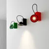 Vägglampa minibox magnetiska italienska ljus läser retro macaron sovrum studie vardagsrum sängsidan