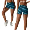 Active Shorts Digital Print Hög midja Mage Control Running Cycling Athletic Gym Biker sömlös Yoga