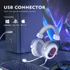 Casque Écouteurs FIFINE RGB Gaming Casque avec 7 1 Surround Sound 3 EQ MIC Over ear Casque Contrôle en ligne pour PC PS4 PS5 Ampligame H6W 231030