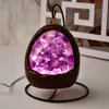 Objets décoratifs Figurines Lampe en forme d'oeuf en cristal naturel USB LED veilleuse Table améthyste cluster pour chambre à coucher décor à la maison cadeaux créatifs 231030