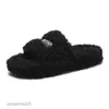 Inicio Sandalia Outwear Sandalias de lana peluda Zapatos Zapatilla Cordero Shearling Mujer b Lazy Family Casual 2023 Algodón Nuevo Pelo Balencaiiga LTXB