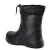 Deszczowe buty zimowe wiatrowoodporne bawełniane buty deszczowe mężczyźni ciepłe światło kostki deszczowe moda czarny poślizg na deszczach buty menu wodoodporne but024 231030