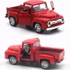 Diecast modelo 1/32 caminhão de metal vermelho brinquedo vintage mini desktop decoração crianças presentes do ano natal escritório em casa 231030