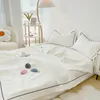 Sängkläder set fransk stil quiltad sommarkomforteuppsättning elegans prinsessa bubbla garn luft konditionering quilt hudvänlig filt 231030