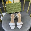 Pantofole con tacco alto da donna Sandali firmati tacchi bassi Pantofola da donna sandalo da donna diapositive estive scarpe estive di lusso con scarpe eleganti a scatola