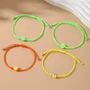 Charm Bracelets EN Fashion Handmade Fruit Apple Orange Pendant Bracelet For Women Sweet Colorful Braided & Bangle Jewelry